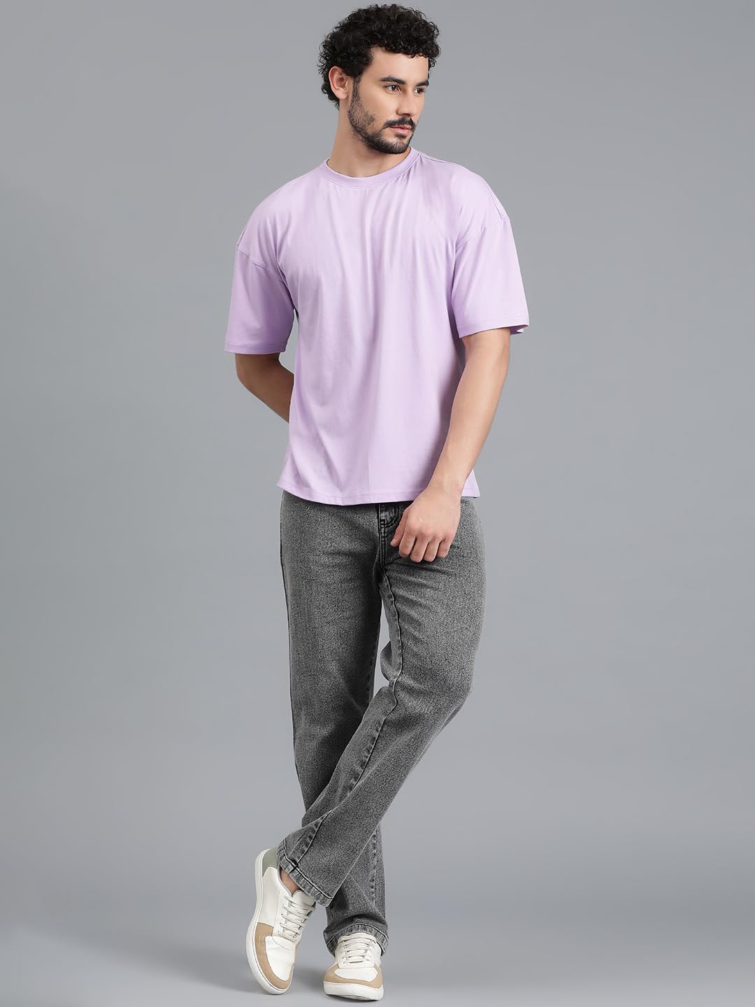 KOTTY Men's Solid Straight Fit/Skinny Fit/Relaxed Fit