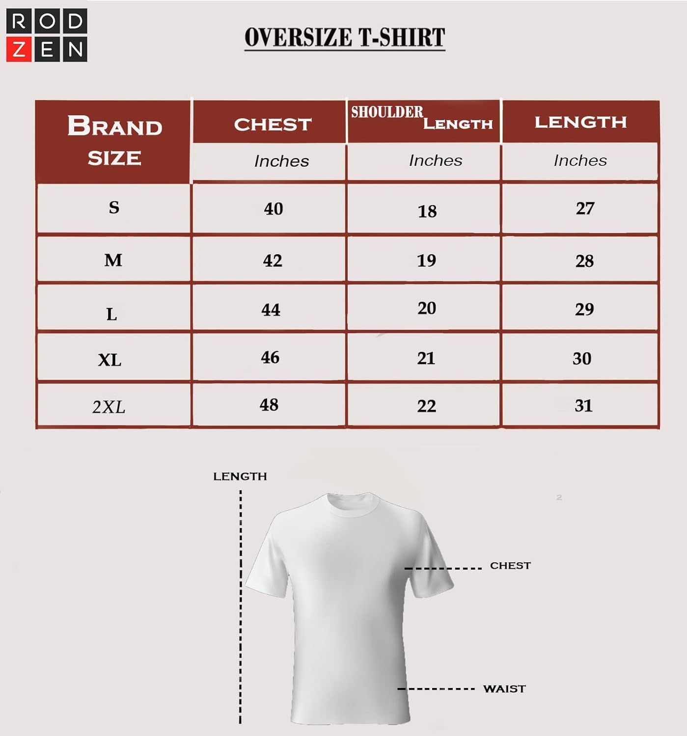 RodZen Oversized | Loose Fit | Half Sleeves 100% Cotton