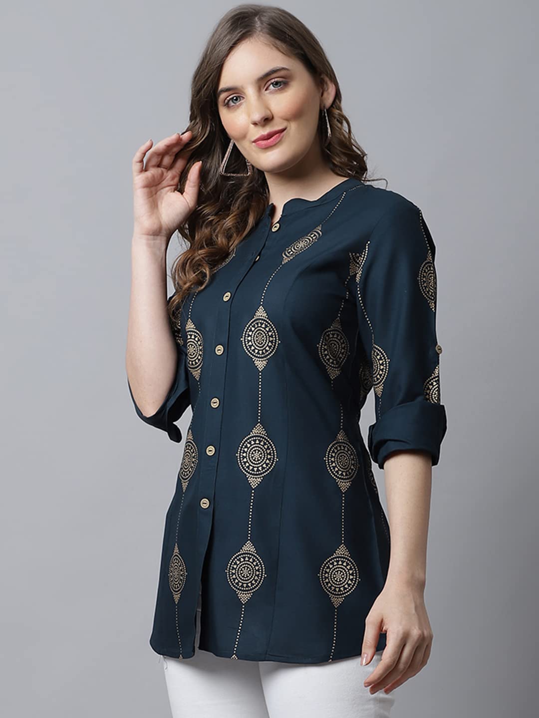 Pistaa's Women's Viscose Relaxed Fit Short Kurti