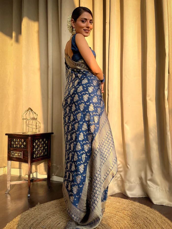 Women's Banarasi Kanjivaram Jacquard Art Silk Saree
