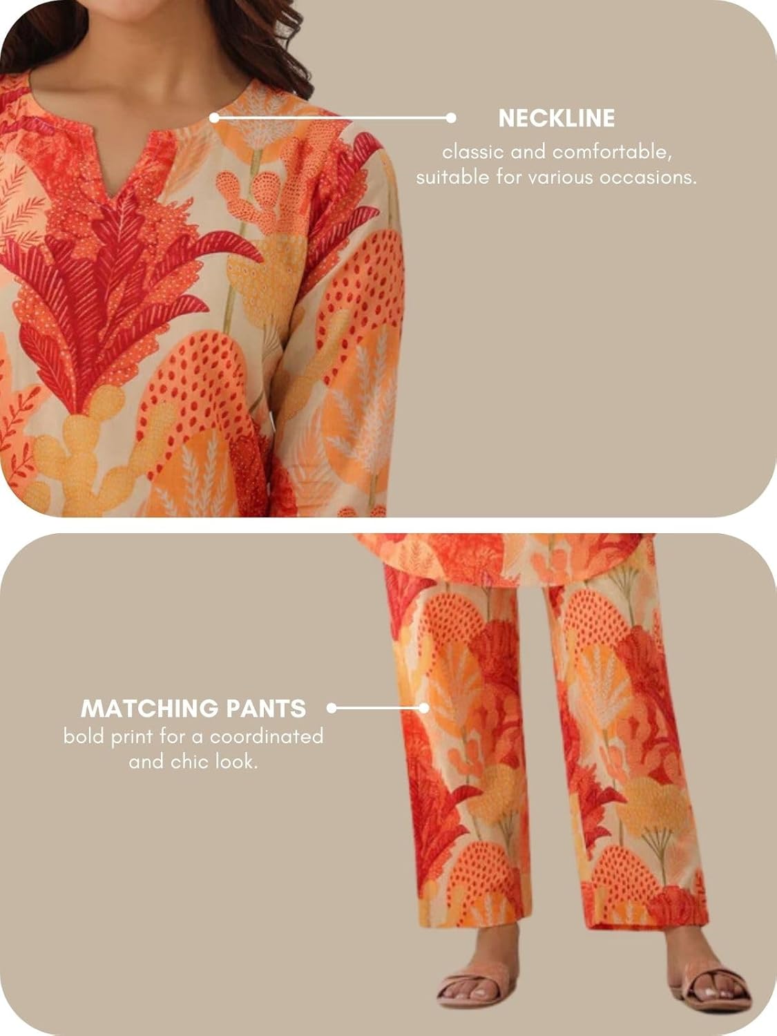 Ethnic Co Ord Set | Casual Wear Pant Top Set