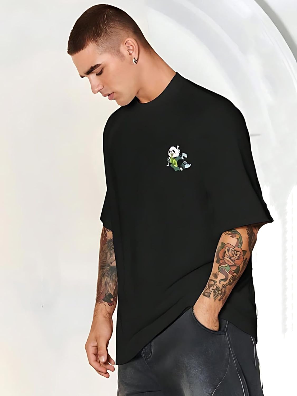 CrazyBee Cotton Back Printed PandaCool Half Sleeve