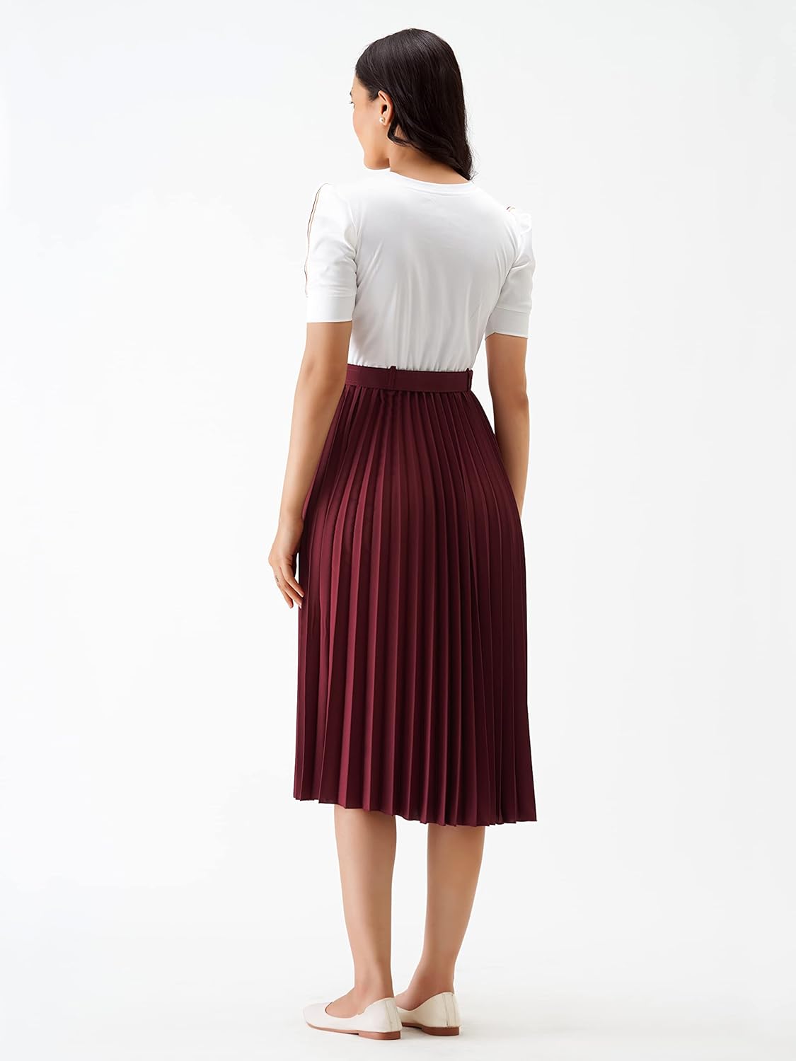 AASK Women Fit& Flare Polyster Solid Dress for Women