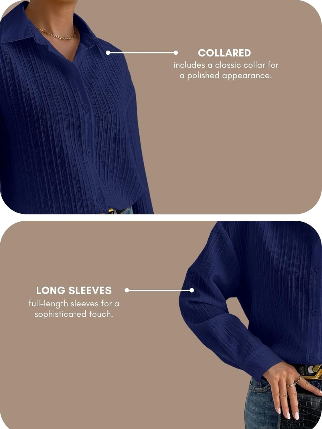 GRECIILOOKS Shirt for Women | Women Shirt | Long Shirt for Women | Shirt Tops for Women | Oversized Shirt for Women