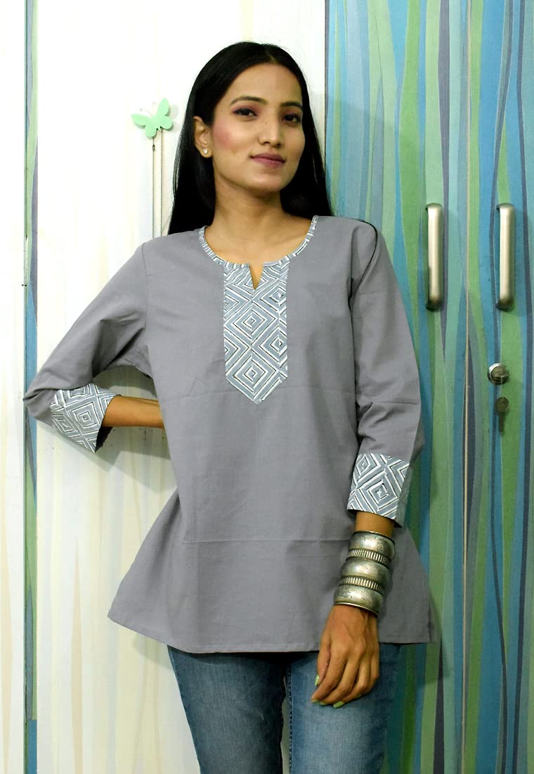 JAIPUR HAND BLOCK Women's Cotton Top |Tunic