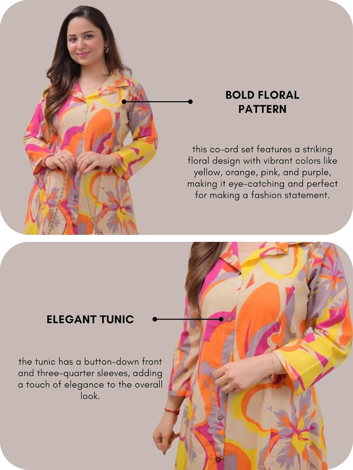 Ivory Green Floral Rayon A LINE Kurta Palazzo Set