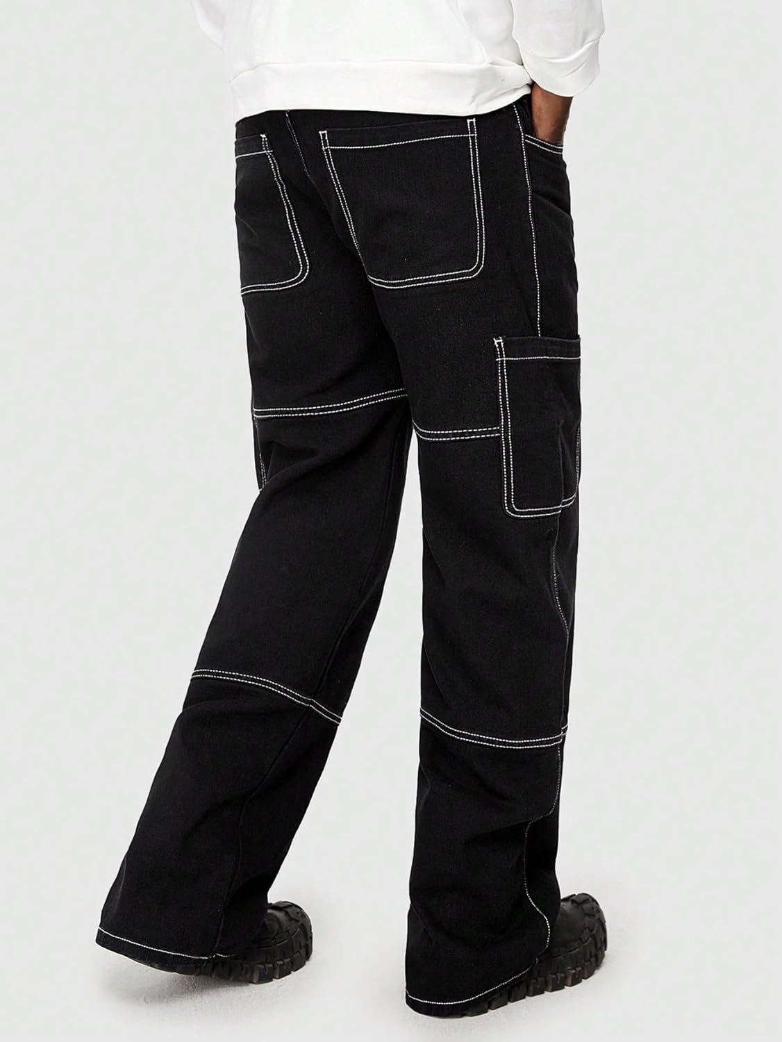 KOTTY Mens's Trendy Denim Cargo Jeans