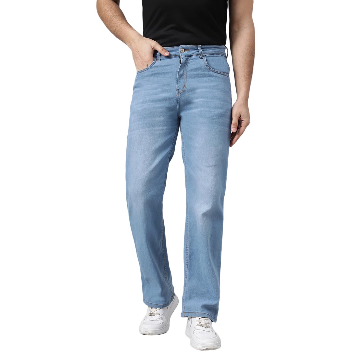 KOTTY Men’s Relaxed Fit Straight-Leg Jeans