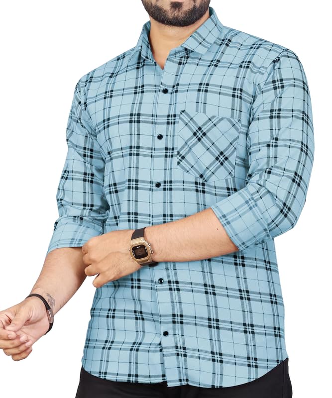 SURHI Men’s Checkerd Casual Shirt – Stylish, Comfortable