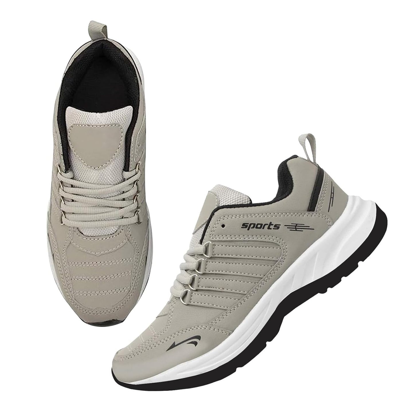 DRACKFOOT Men's Lightweight Cream Sports Shoes - alphahostel.in