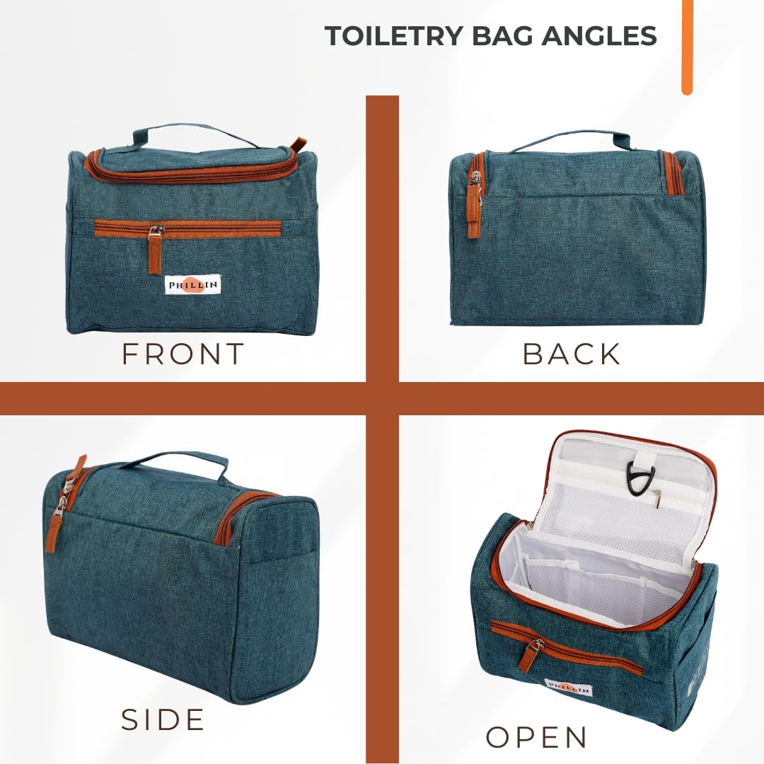 PHILLIN Bag for Men - Water Resistant Travel Pouch