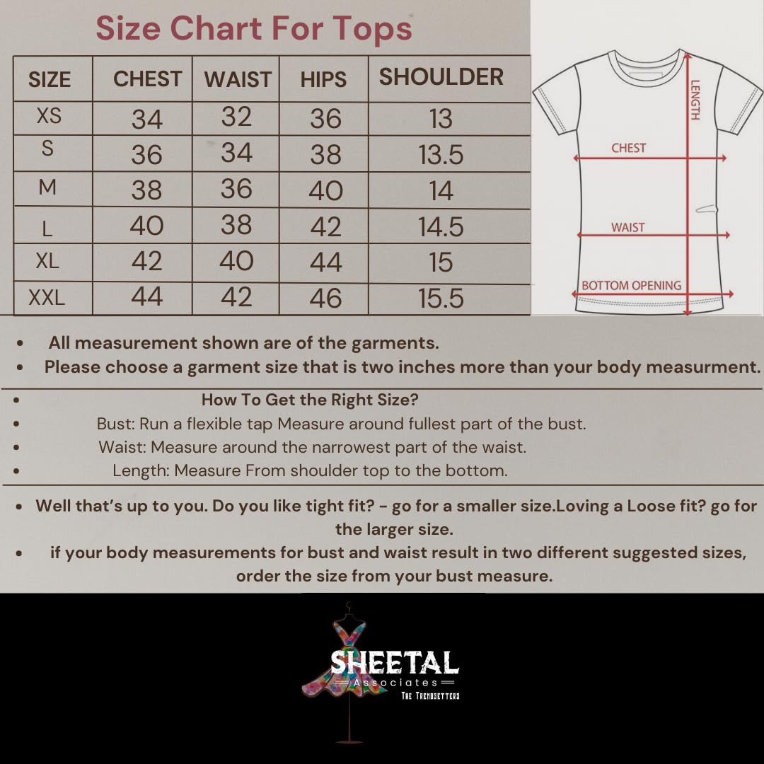 Sheetal Associates Women's Casual Regular Sleeves Printed Top,Multicolor