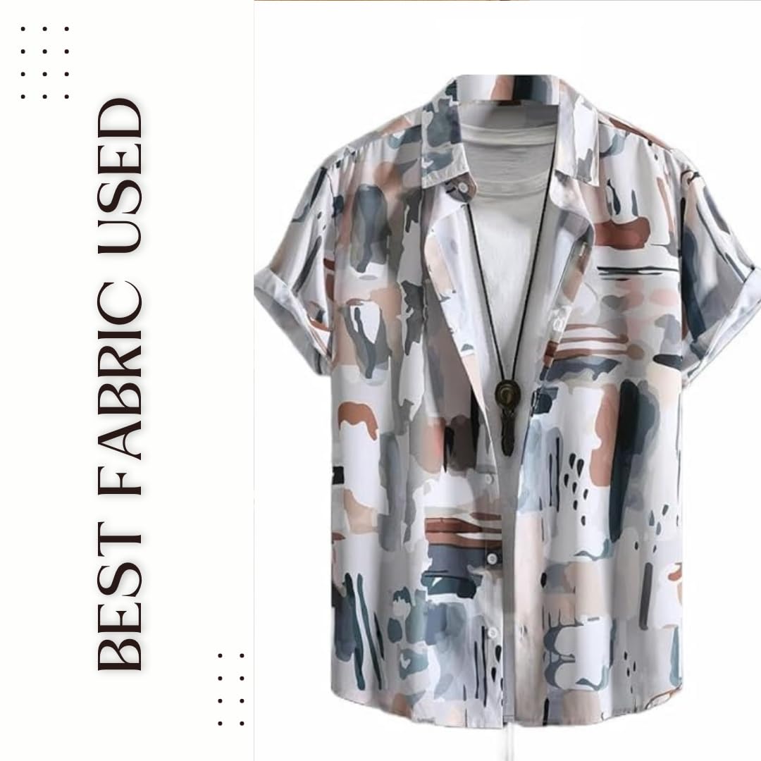 FUNKY RICH Regular Fit Shirt for Men | Half Sleeve