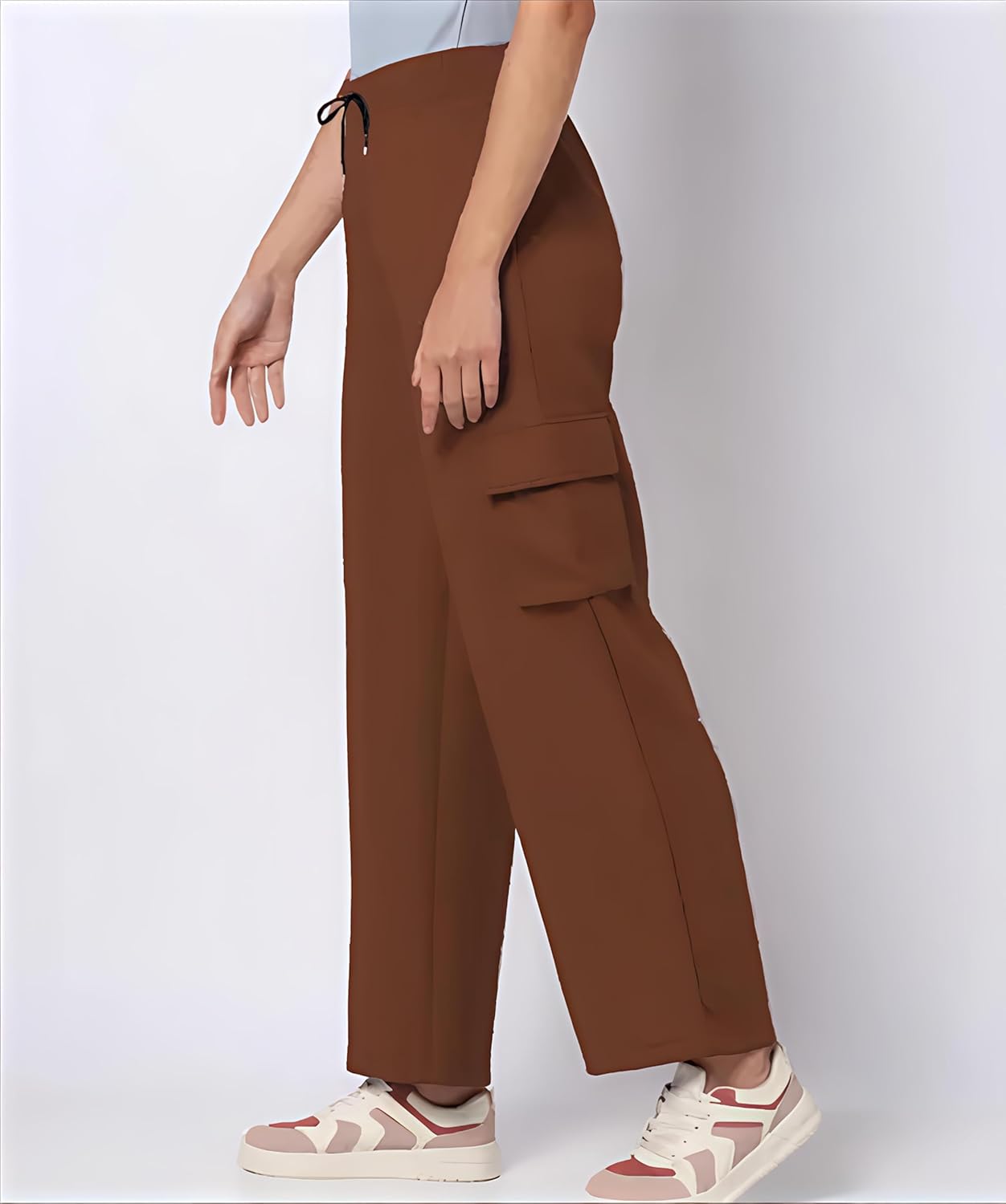 Women's High-Waist Wide Leg Cargo Pants