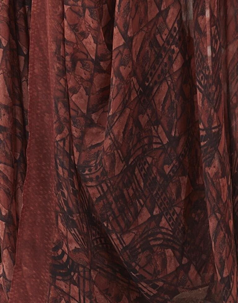 FASHION Women's Georgette Floral Printed Saree