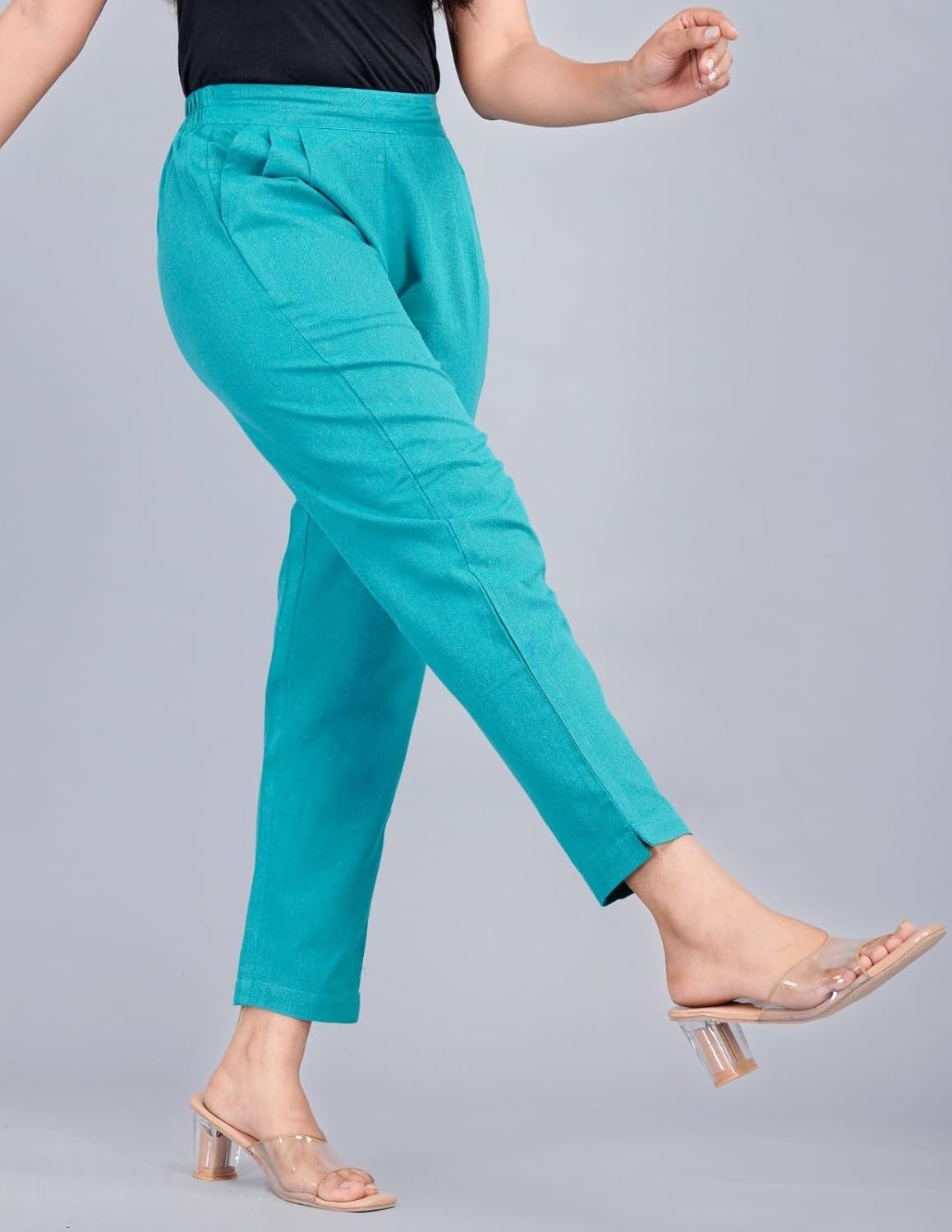 Jakpacks Cotton Ankle Fit Trouser Pants for Women