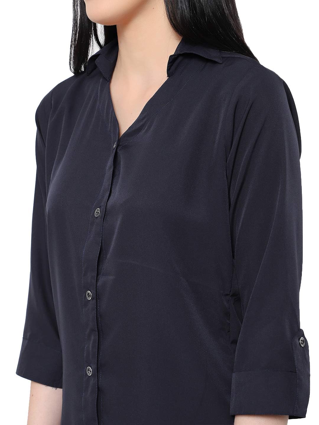 Leriya Fashion Solid Regular Fit Long Tops Oversized Shit