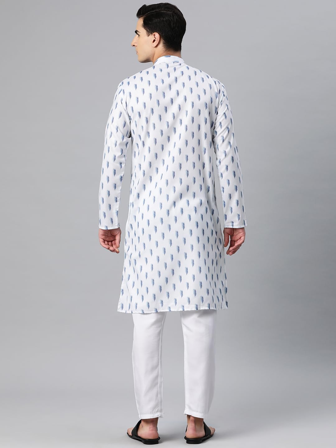 Luxrio Kurta for Men Cotton Blend Printed Regular Fit