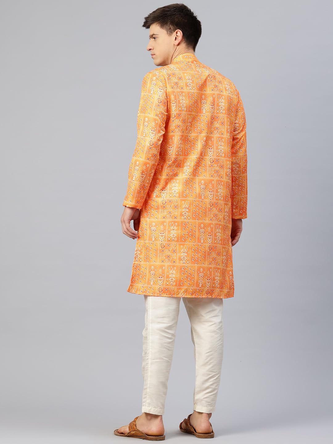 Luxrio Printed Kurta for Men Cotton Blend Linen