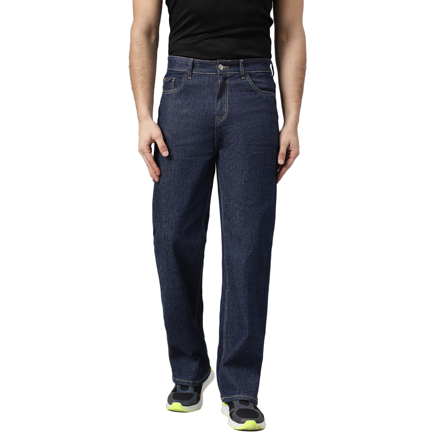 KOTTY Men’s Relaxed Fit Straight-Leg Jeans