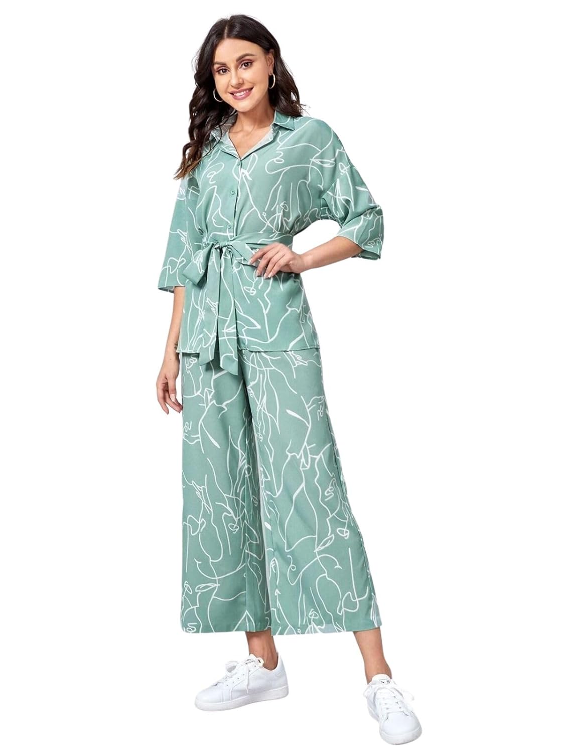 Leriya Fashion Women Formal Floral Printed Rayon Western Co-ord Set for Women(Available in 2XL and 3XL)