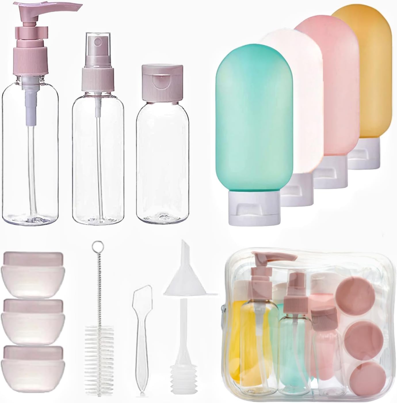 PiyuBind Travel Bottles Set For Toiletries Travel Size