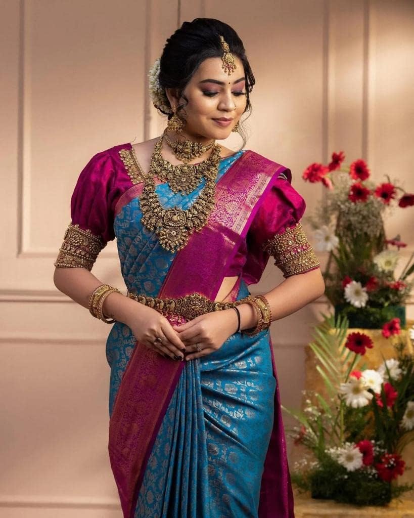Fancy Banarasi Kanjivaram Art Silk Sareewith Blouse Piece