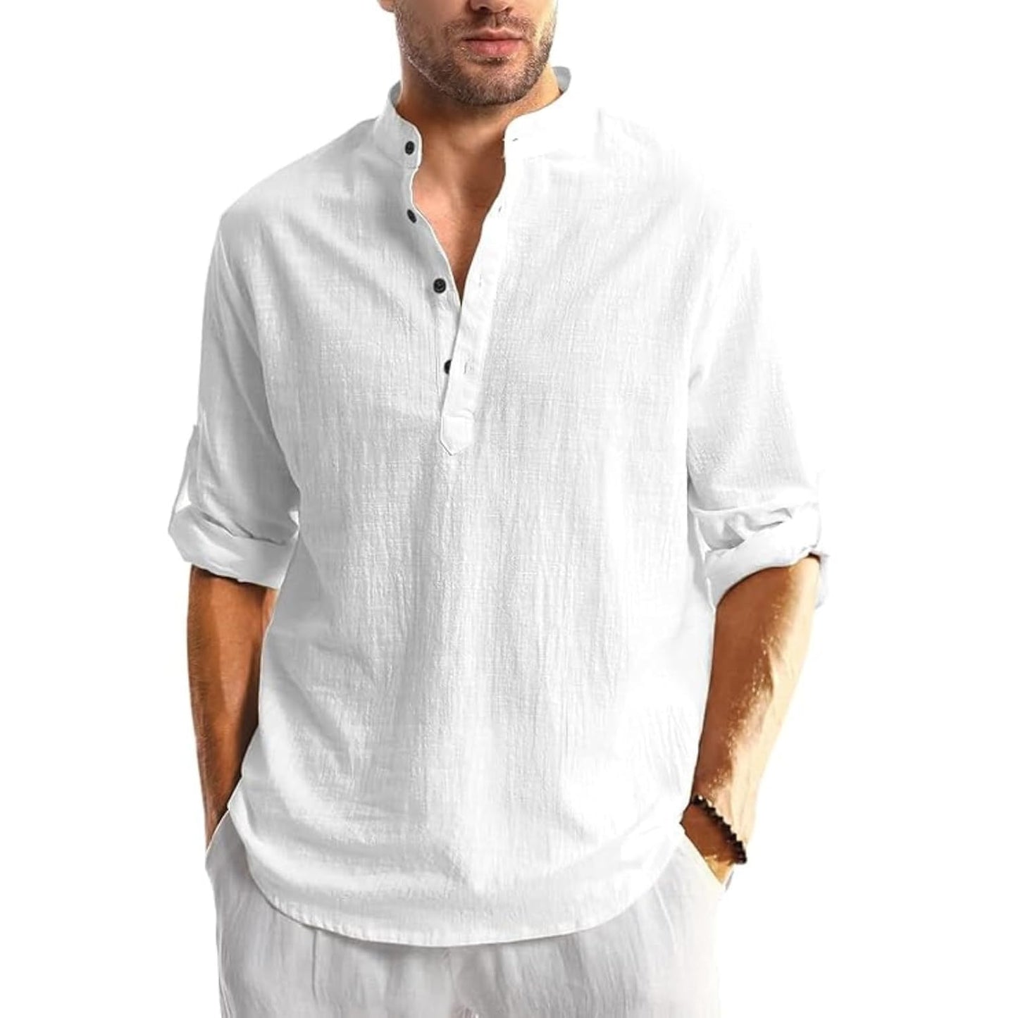 Bellstone Men's Solid Regular Fit Dress Shirt