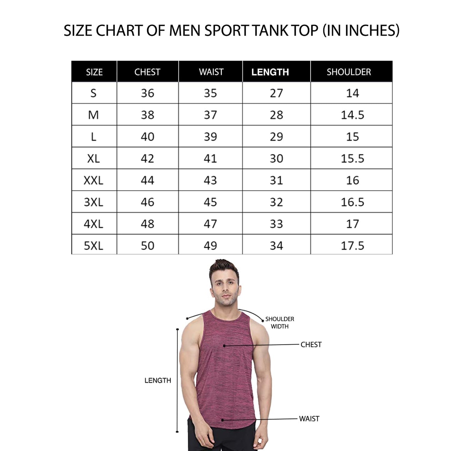 CHKOKKO Tank Tops Sleeveless T-Shirt for Men Dry Fit
