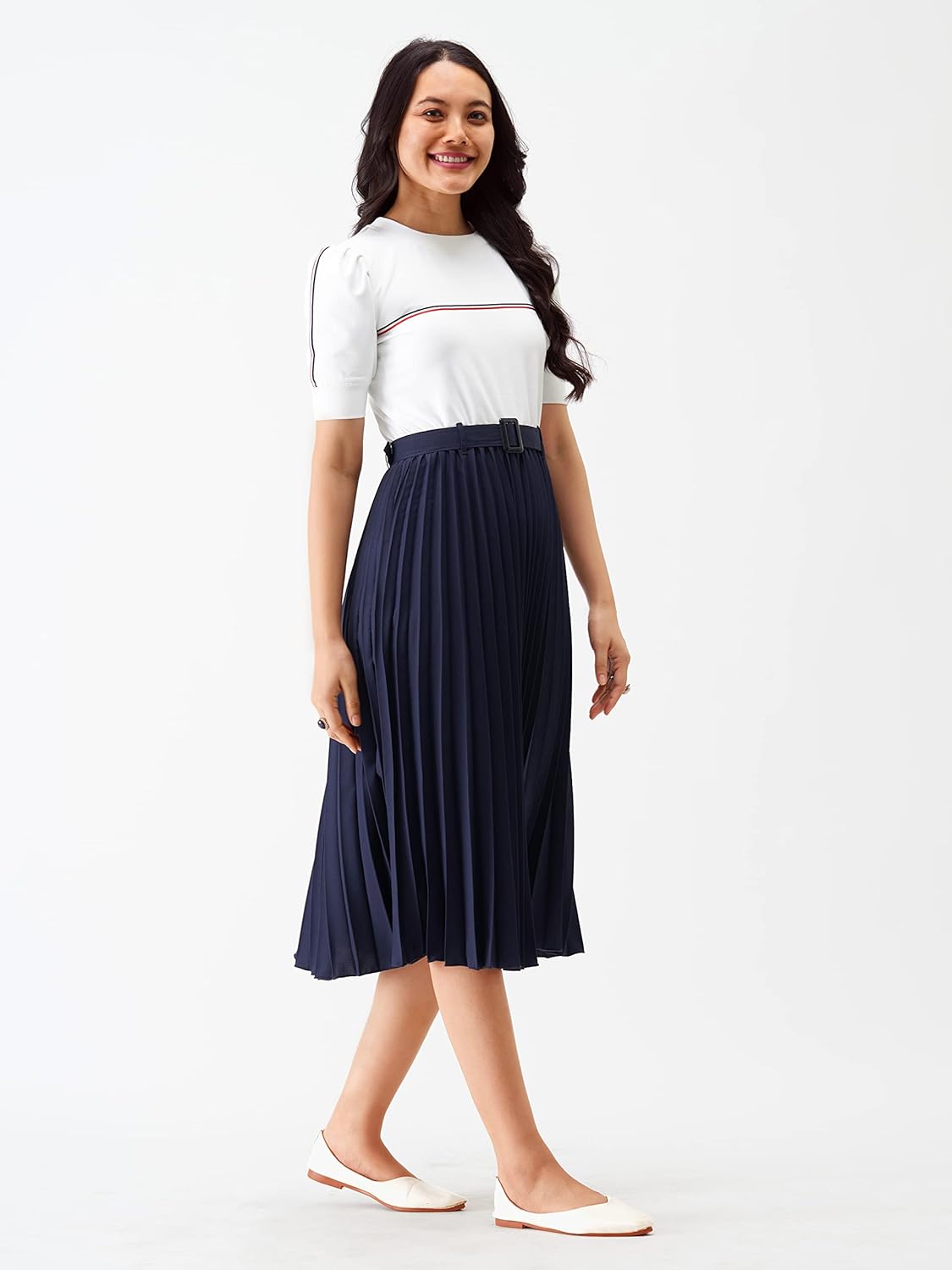 AASK Women Fit& Flare Polyster Solid Dress for Women