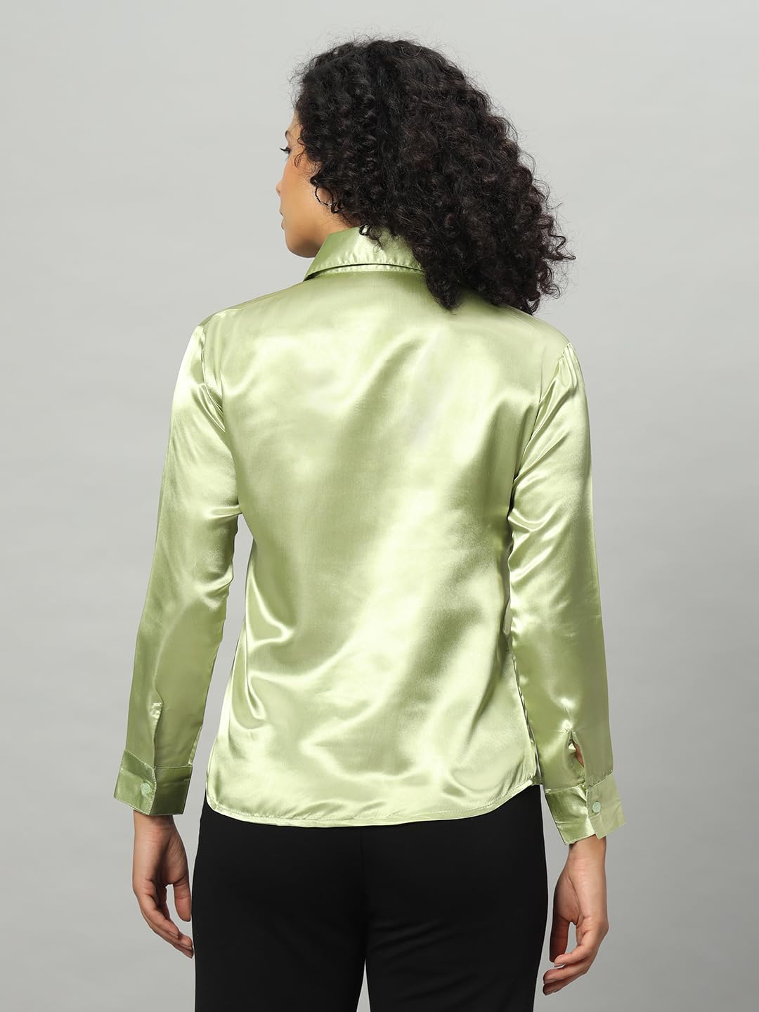 FUNDAY FASHION Women Solid Formal Satin Regular Fit Shirt