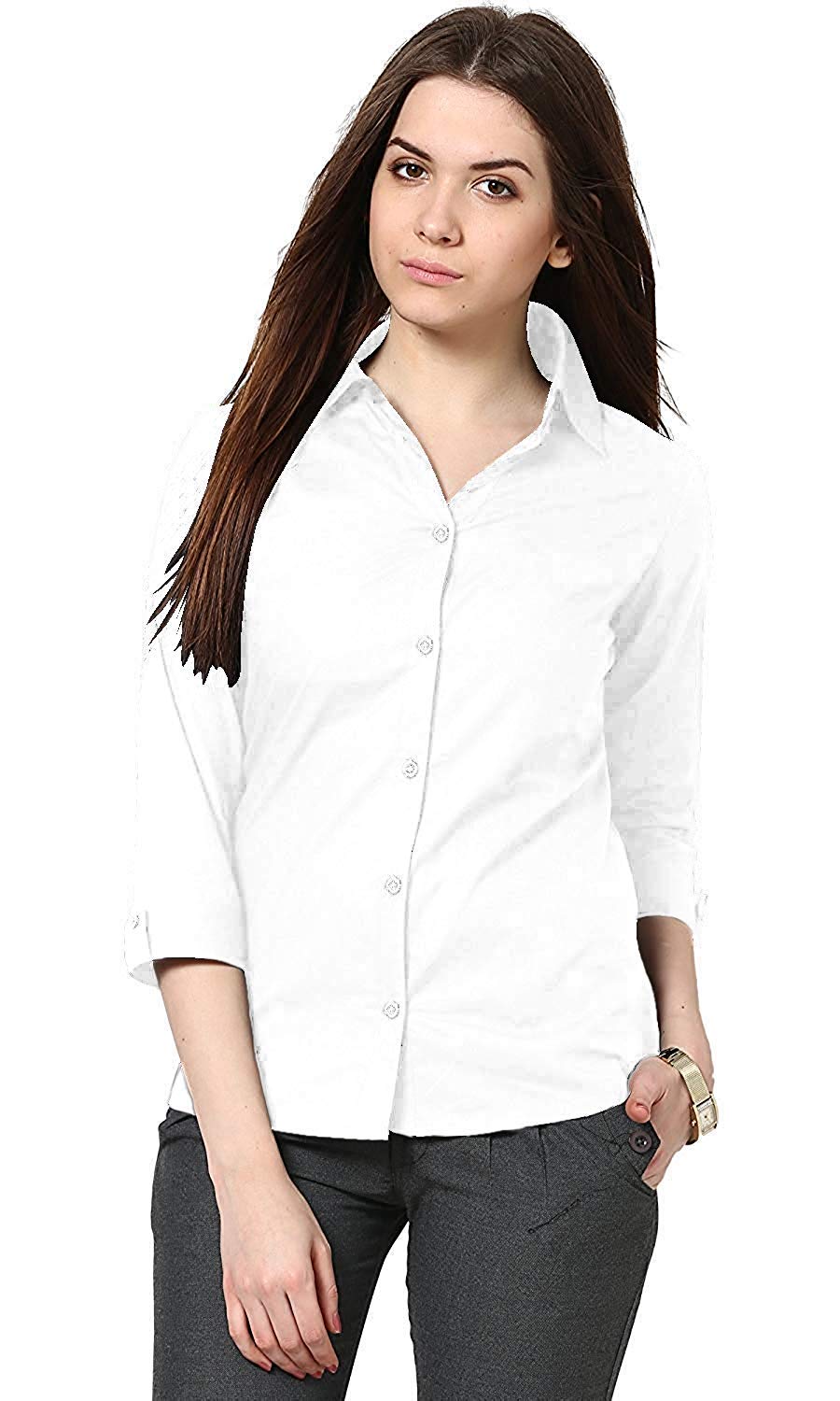 Leriya Fashion Solid Regular Fit Long Tops Oversized Shit