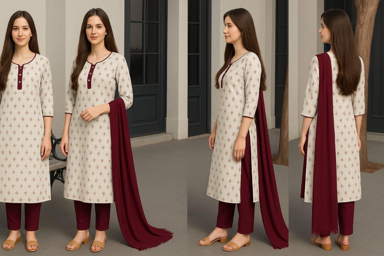 AL-IZHAAN Enterprises Women's Cotton Blend Straight