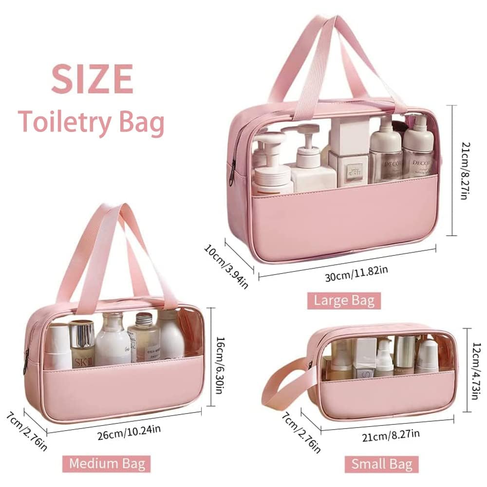 Travel Makeup Pouch Set Toiletry Bag Cosmetic Organizer