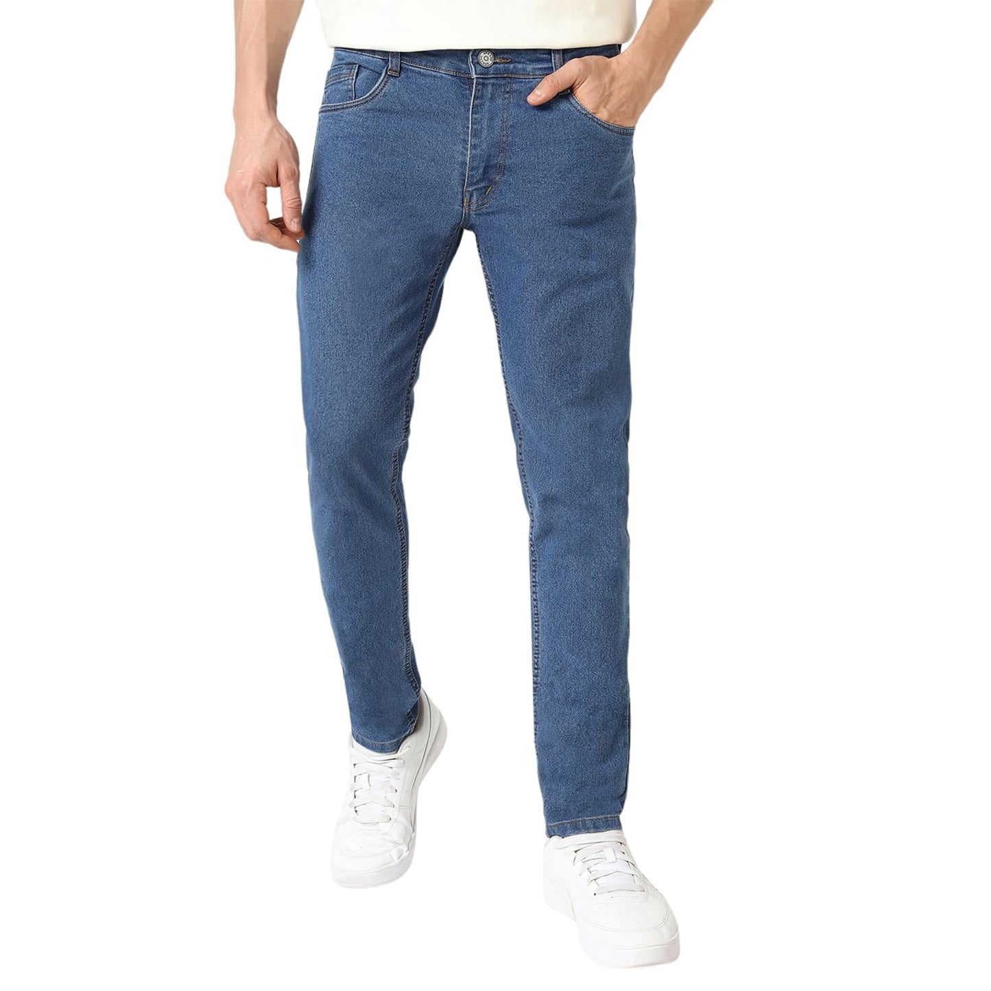 Urbano Fashion Men's Slim Fit Washed Jeans Stretchable