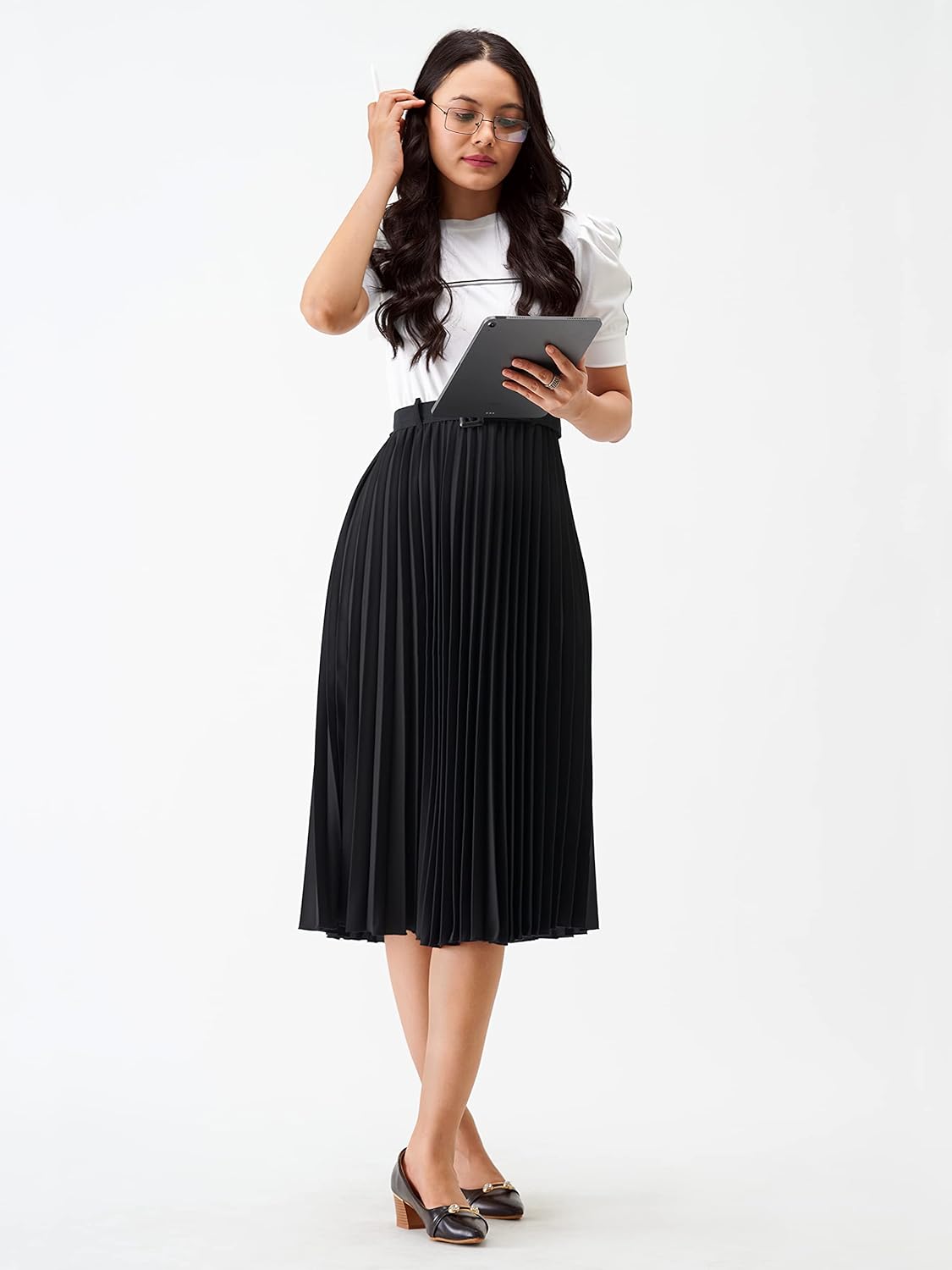 AASK Women Fit& Flare Polyster Solid Dress for Women