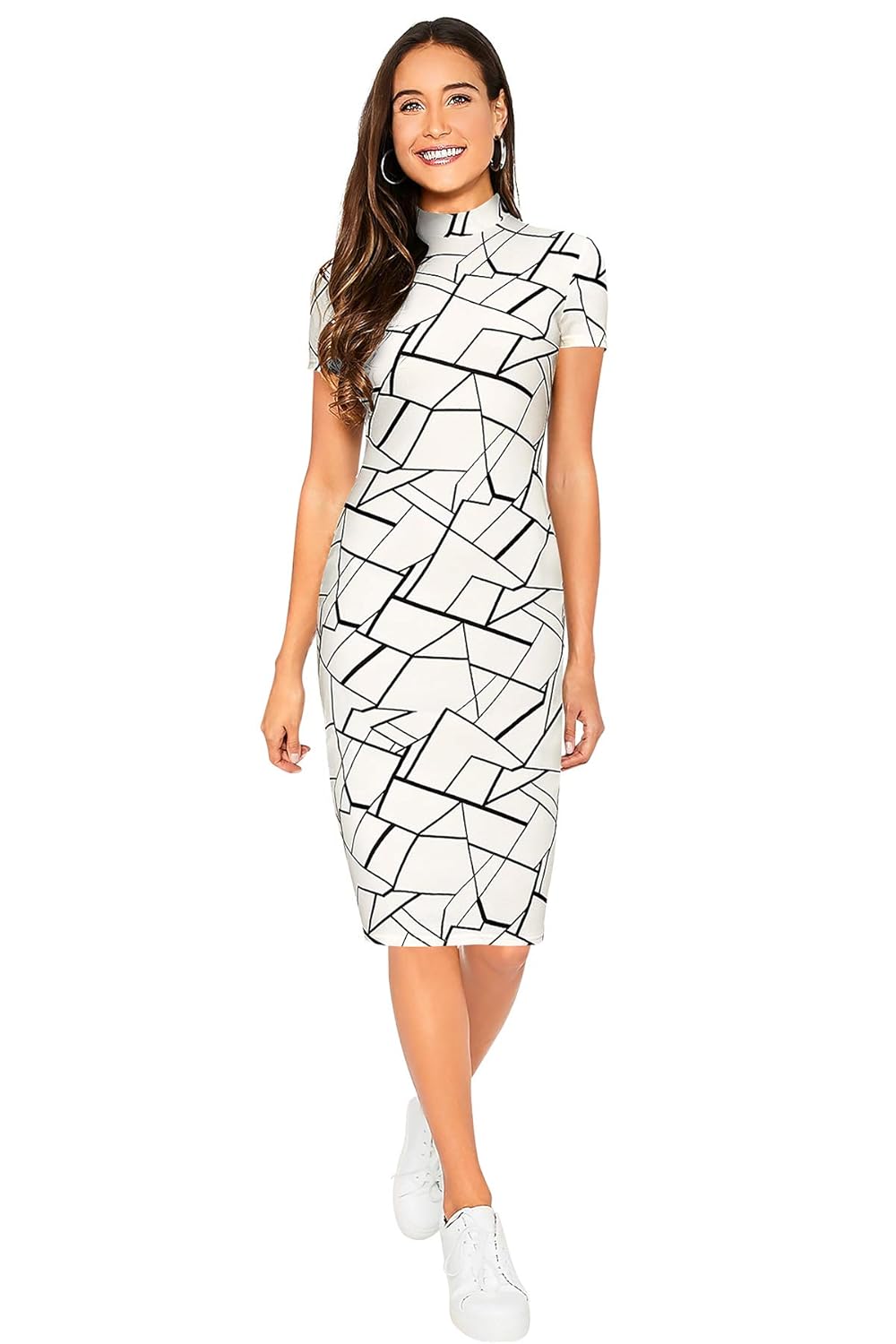 ILLI LONDON Women's Bodycon Knee Length Dress
