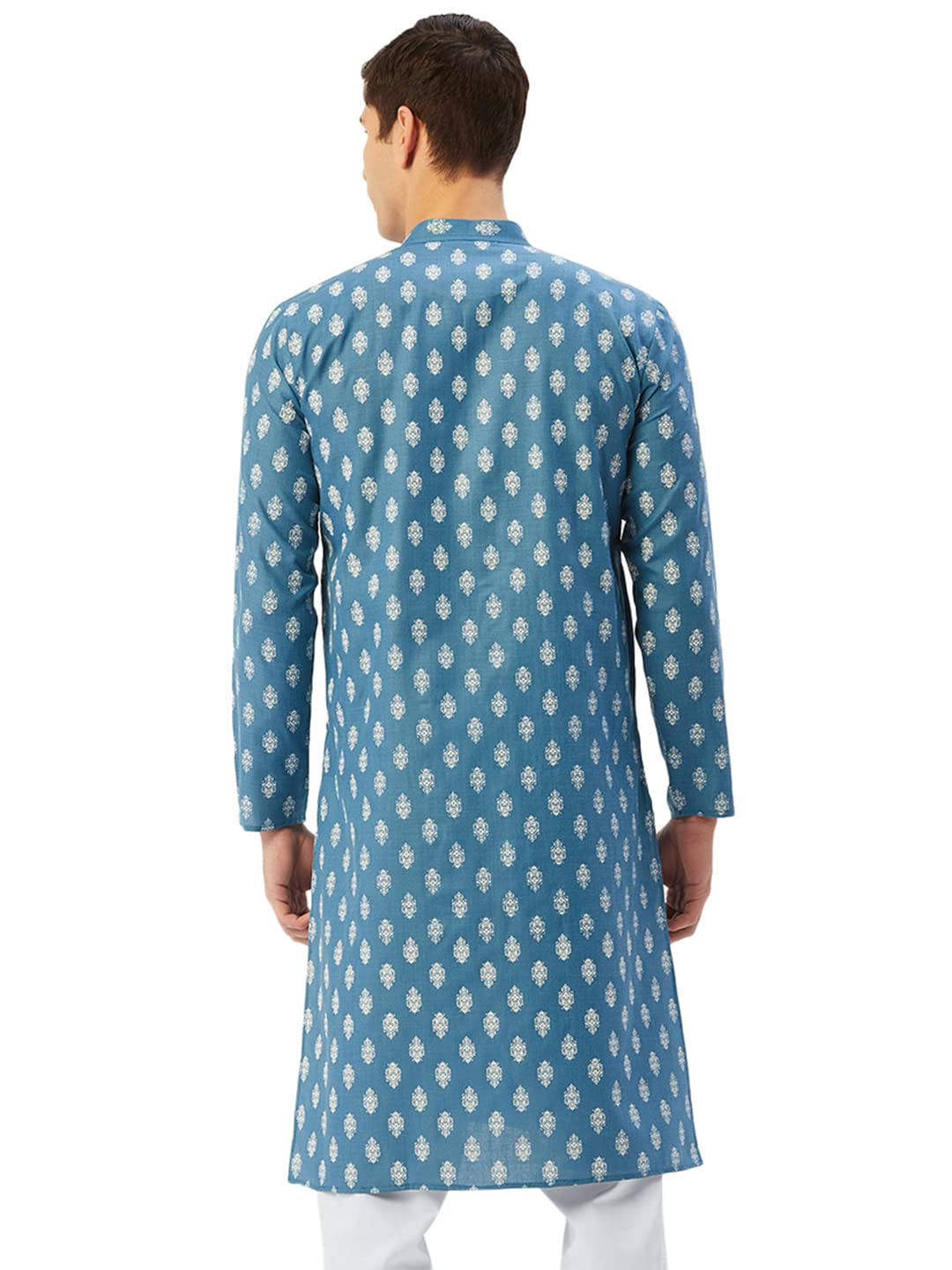 Jompers Men's Cotton Floral Printed Kurta