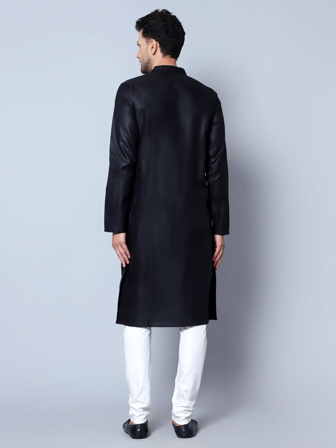 LATEST CHIKAN Men's Cotton Blend Solid Long Kurta
