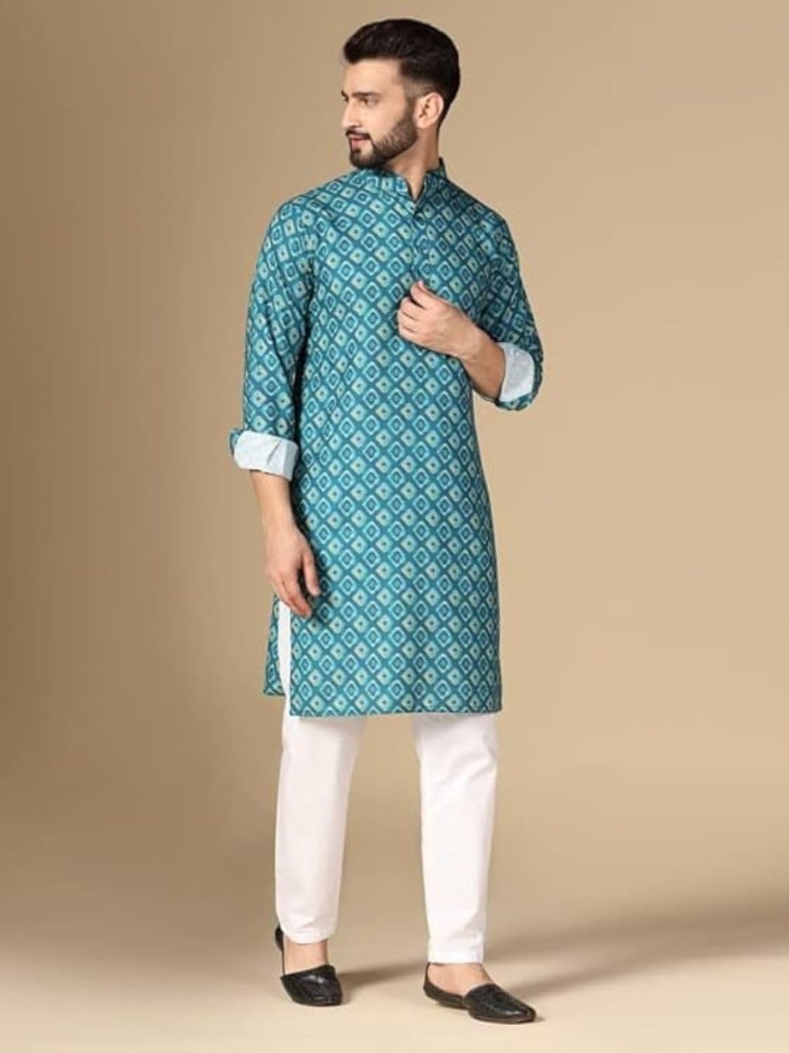 Leriya Fashion Men's Kurta | Rayon Printed Kurta
