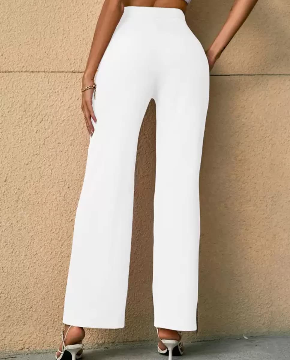 Jinax Women's Relaxed Fit Flat-Front Trousers, Elastic