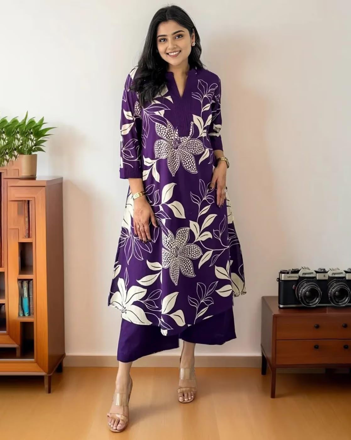 Fast Fashions Women's Rayon Viscose A-Line Printed