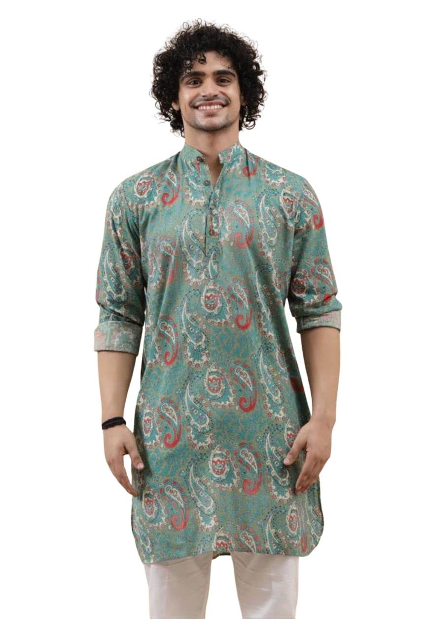 Leriya Fashion Men's Kurta | Rayon Printed Kurta