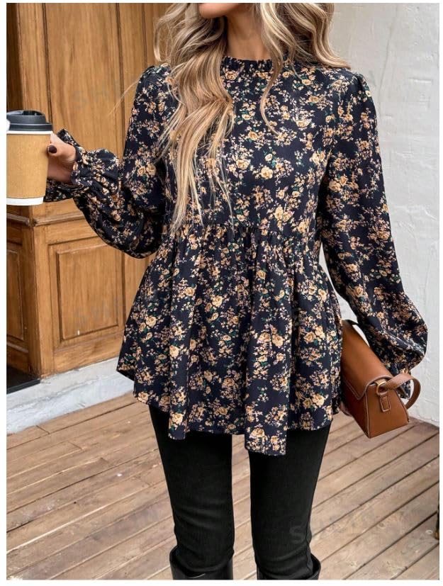 JC JUMMY COUTURE Striped Print Round Neck Blouse