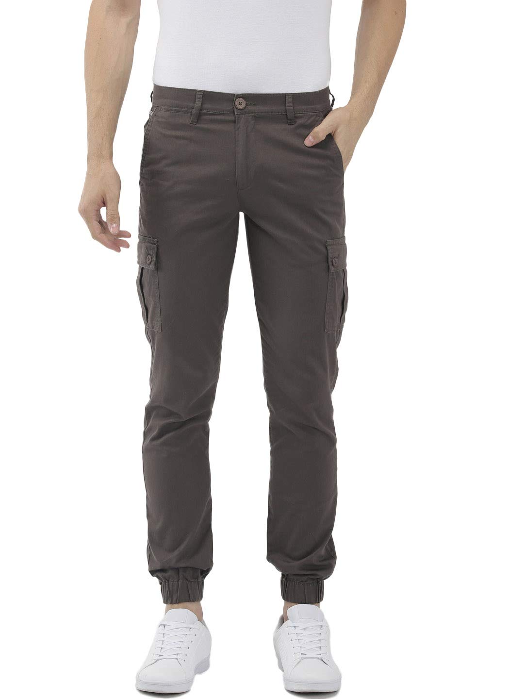 The Indian Garage Co Men's Slim Fit Mid Rise Cargo Pant