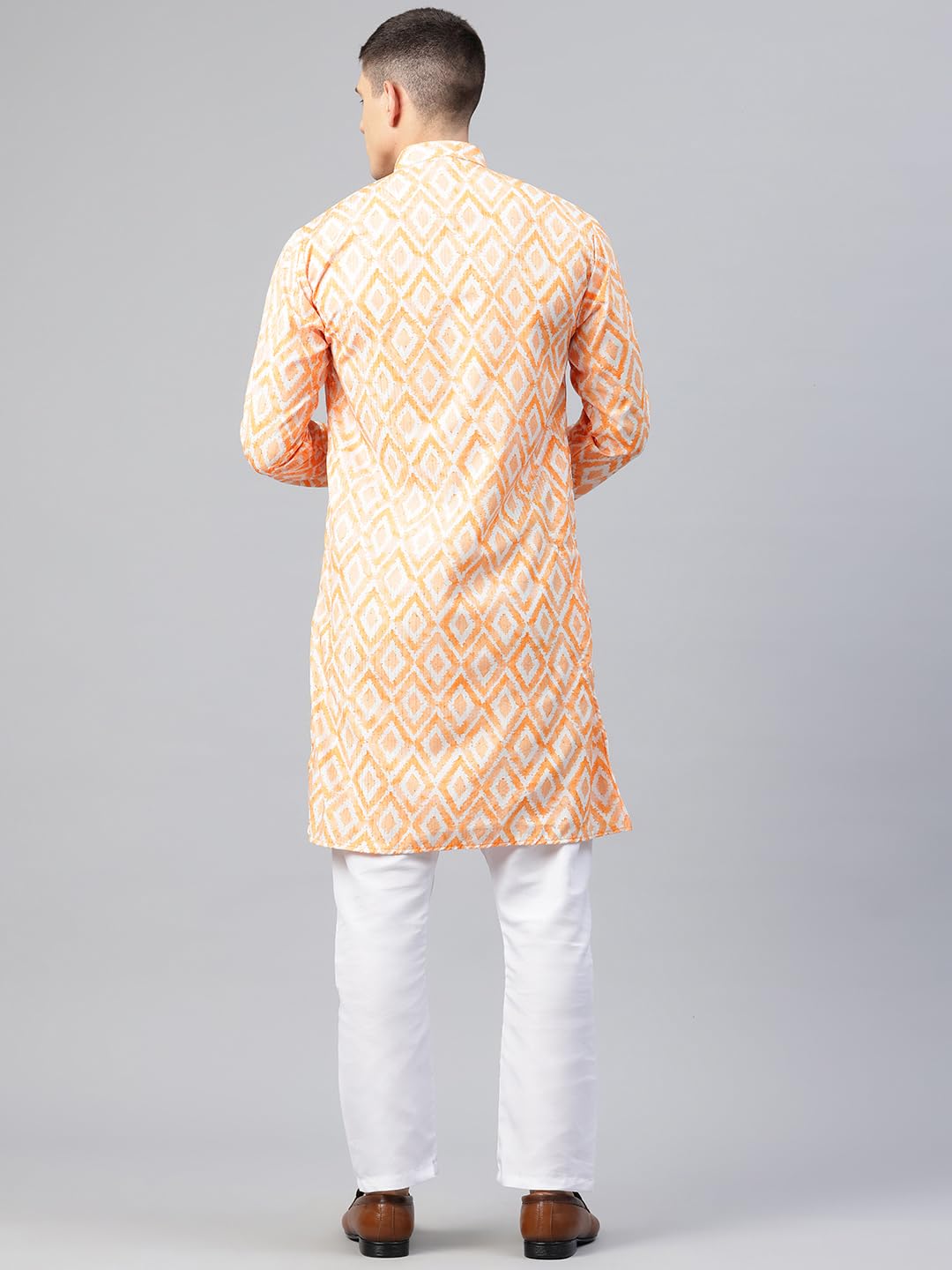 Luxrio Printed Kurta for Men Cotton Blend Linen