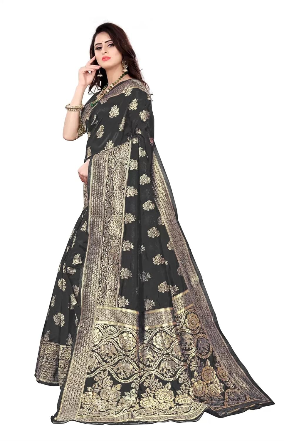 Women's Banarasi SareeSilk Saree With Blouse Piece