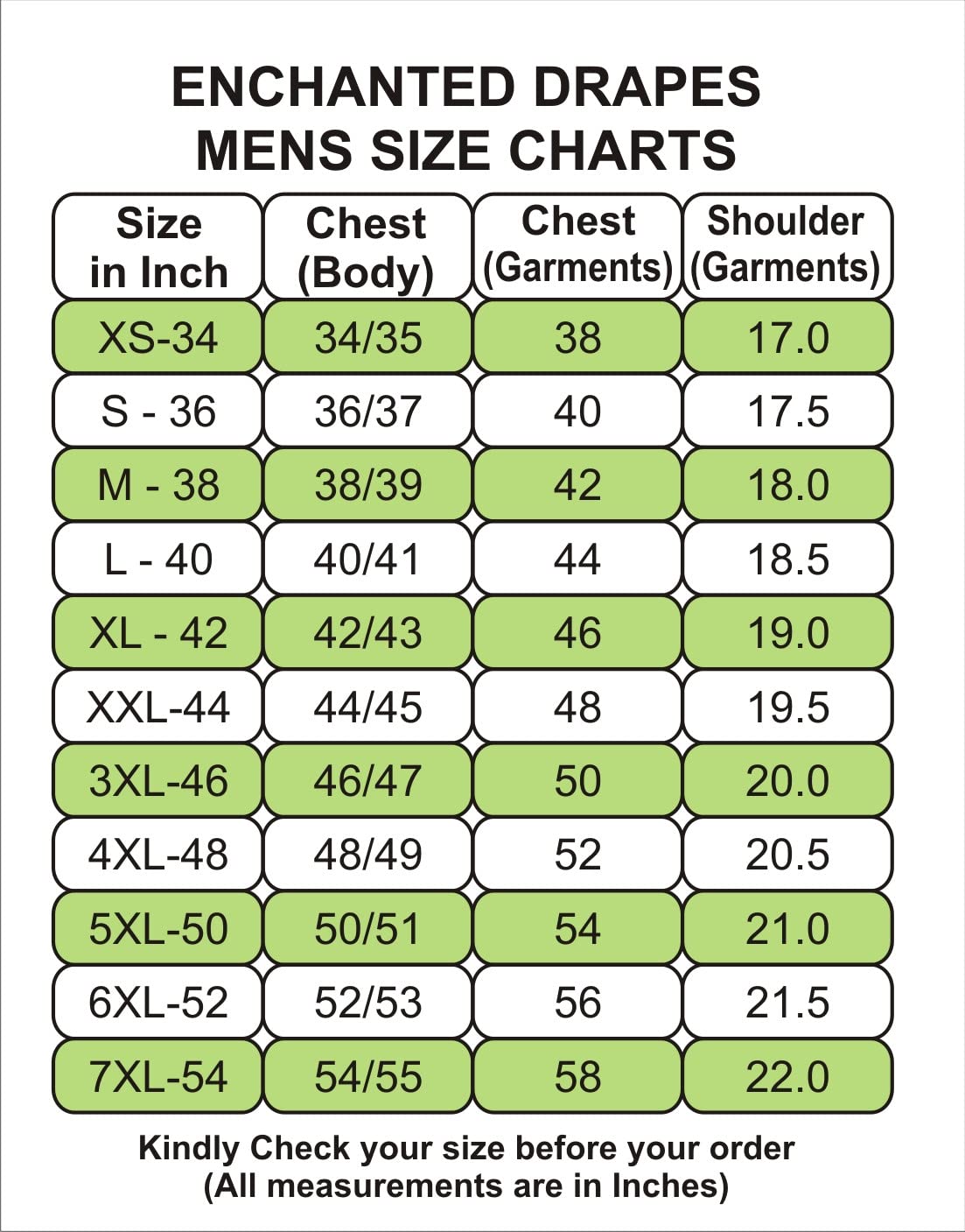 Enchanted Drapes Mens' Solid Cotton Long Kurta