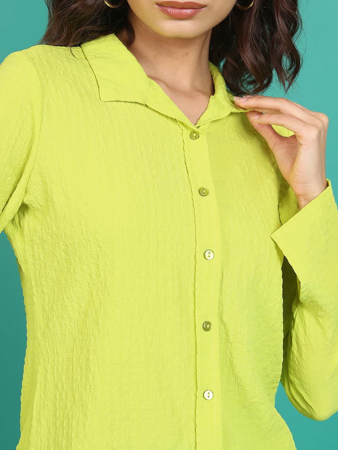 Tokyo Talkies Women's Classic Regular Fit Self Design