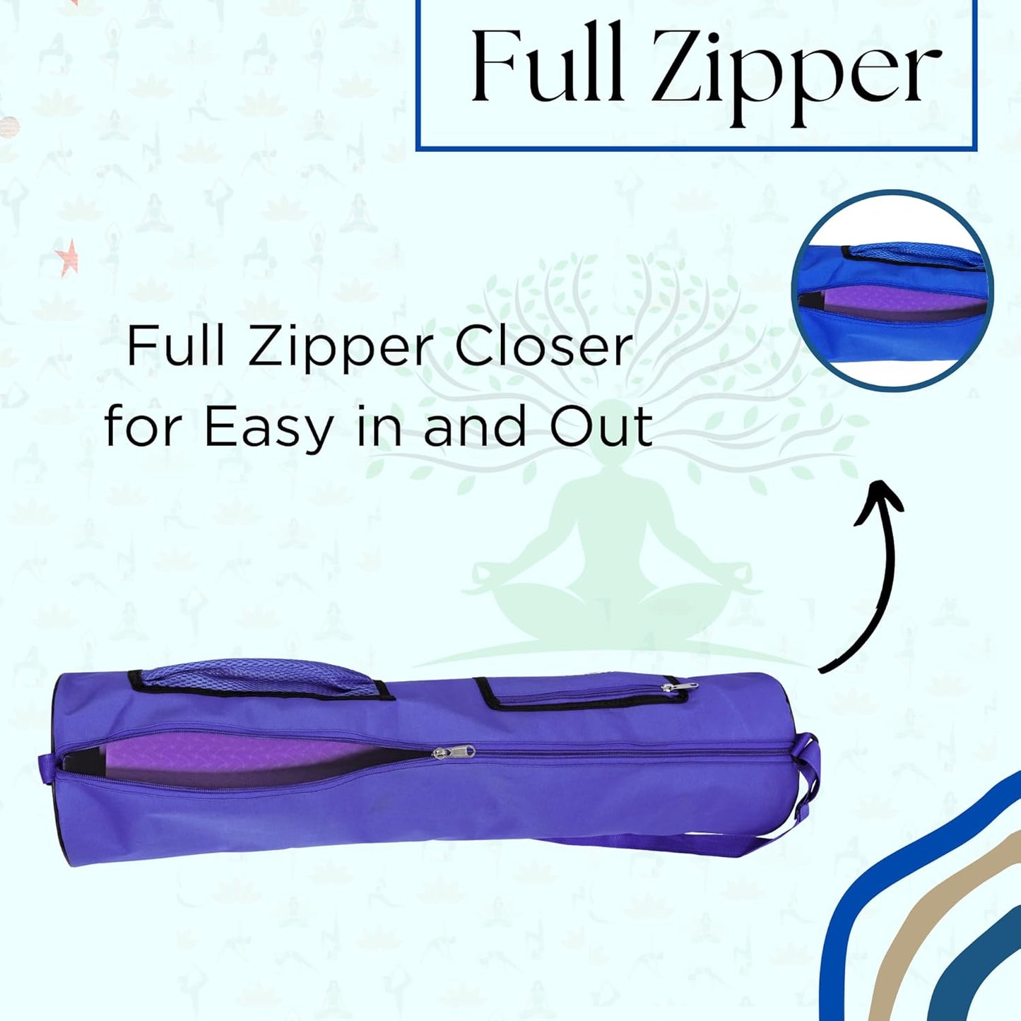 PHILLIN Yoga Mat Cover Bag with Adjustable Shoulder
